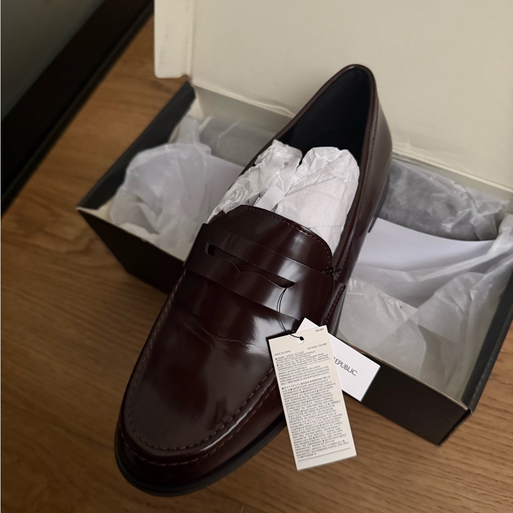 Banana Republic Burgundy Leather Loafers